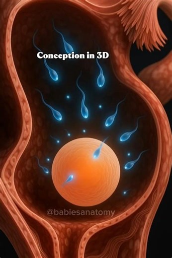 Moment of Conception The Beginning of Life #3danimation #babydevelopment #concepción