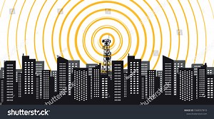 Radio Tower Irradiate City Tower Transmitter Stock Vector (Royalty Free) 1568557819 | Shutterstock
