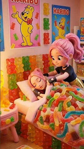 K-pop Demon Hunters: While They Slept… Toddler Rumi, Zoey & Mira Made Candy Blankets 💤✨