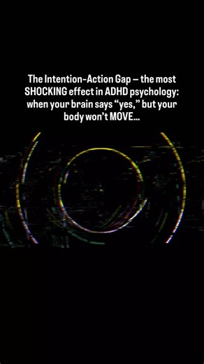 Your brain can want something… and still not be able to start it. That’s the Intention–Action Gap — one of the most shocking effects in ADHD psychology. It’s the moment where you say “yes,” mean it, feel it… and then your body doesn’t move. Not because you’re lazy. Not because you're unmotivated. But because your brain can’t generate the activation energy it needs to begin. And here’s the part nobody tells you: 👉 Your brain isn’t blocked by the task. It’s blocked by the transition into the task