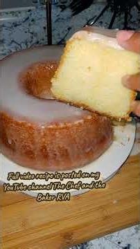 Fresh Lemon Butter Syrup Pound Cake #cakerecipe #lemonpoundcake #youtubeshorts