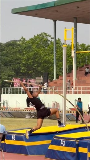 Girls pole vault indian open series #shorts #sports #balaji #jump #girl #athlete #viral #new #army