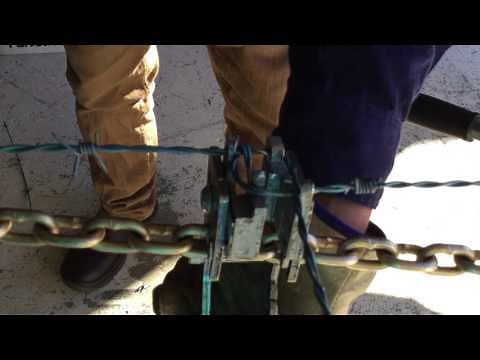 Joining High Tensile Barbed Wire under Tension by Fenceline