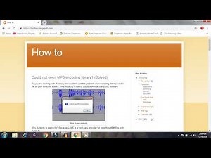 Could not open MP3 encoding library1 (Solved)