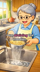 Daily Cooking Action Verbs 🍲 | English Speaking Practice Watch how a grandmother cooks while speaking clear, slow, simple English. This video helps you improve English speaking practice and listening skills by learning real-life cooking verbs used in daily conversations. 🇺🇸🇨🇦🇬🇧🇮🇹🇩🇪 Cooking actions in this video: mashing potatoes, mincing garlic, seasoning chicken, blending ingredients, draining the noodles, stirring the soup. Perfect for English beginners, spoken English learners, and