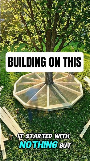 Building a simple modern tree house in my backyard for my kids🌳🏡 Watch it transform.