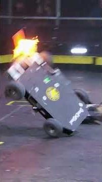 Bot gets turned into a fireball!