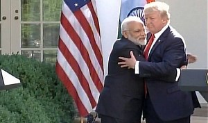 Watch: PM Narendra Modi, US President Donald Trump hug each other after joint statement