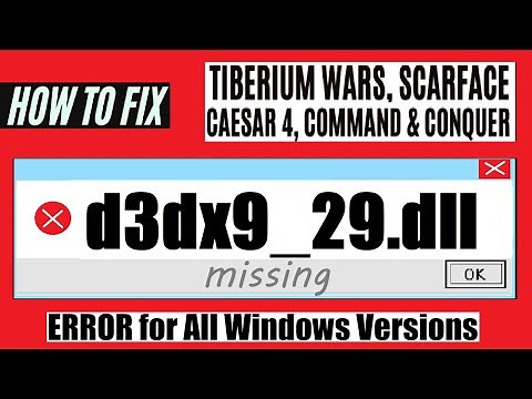 [𝟚𝟘𝟚𝟙] How To Fix The Program Can't Start Because d3dx9_29.dll is Missing Error Windows10 32/64bit