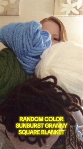 Square 7 - Using my scrap yarn to make a random color combination sunburst granny square blanket! #crochet #crochetersoftiktok #crochettiktok #crochetforyoupage #crochetideas