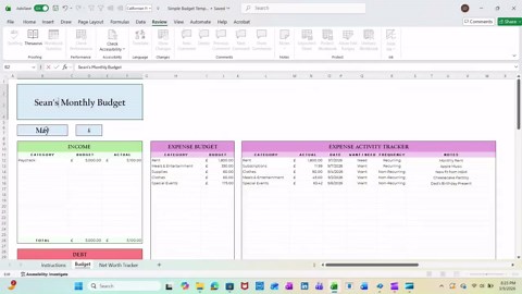 Budget Spreadsheet Excel & Google Sheets | Monthly Budget Planner | Paycheck Budget Template | Expense Tracker | Personal Finance Tracker - Etsy