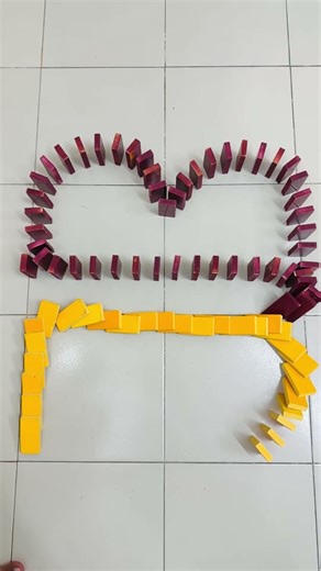 HUGE Domino Effect - Alphabet Art 🔥 #dominochain #satisfying #shorts