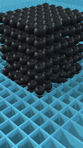 Emoji Balls Completely Bury the Grid #3d #simulation #asmr #emoji #marblesrace #beads #loop #games