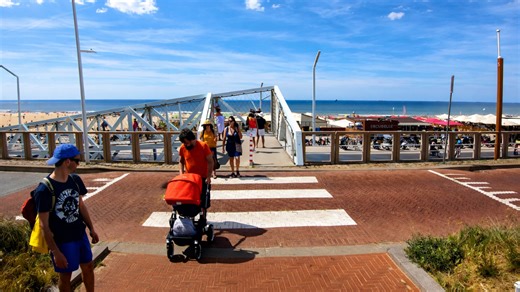 The Hague Beach Walk Sunny Day Netherlands