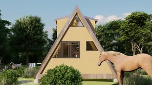A-frame Tiny House Plans: 1 Bedroom Modern Cabin Blueprint (PDF Download) - Etsy
