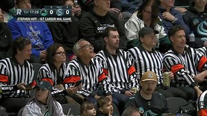 Stephen Hiff made his NHL refereeing debut on Thursday. Not only did his family travel from Toronto to Seattle to watch, they all dressed up for the moment 😅🦓 https://t.co/K5GymlSlXl | Alex Ovechkin Fanpage