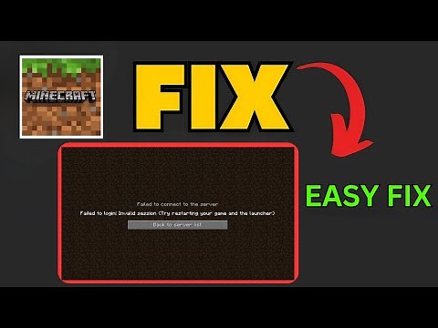 How to Fix: Failed to Connect to Server | Failed to Login: Invalid Session – Minecraft (2025 Guide)