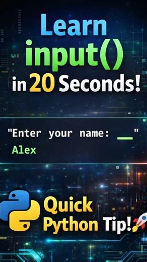Make Python Interactive with input() | Python Tip #Shorts