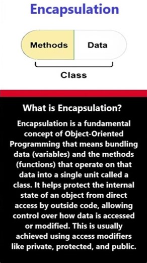 What is Encapsulation? #software #programming #language #coding #encapsulation #shortsfeed