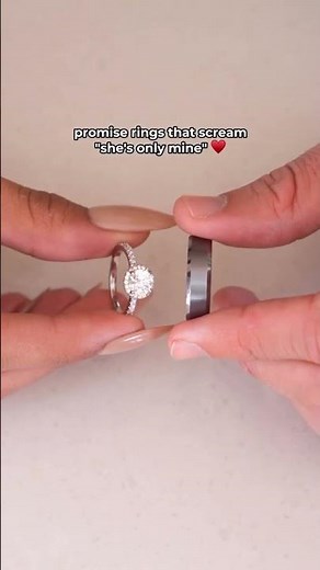 Stunning Couple Ring Set | 925 Silver Diamond Ring for Her & Tungsten Band for Him
