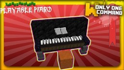 Playable Piano with only 2 command blocks Minecraft Map