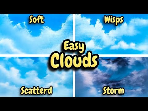4 Clouds With 4 Brushes - Best Brushes For Painting Clouds In Oil!