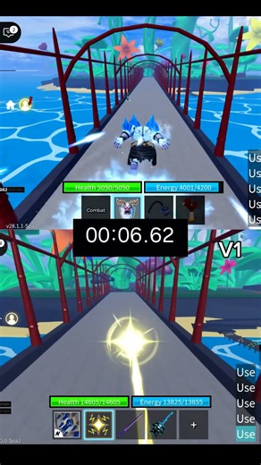 FASTEST FRUIT in Blox Fruits?! 😱🥶|Light vs Yeti Speed Battle ⚡| #roblox #bloxfruit #ytshorts #shorts