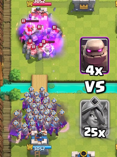 How many EVO Musketeers To Defend 4x Golems? ⚔️👑 #clashroyale | clashroyale