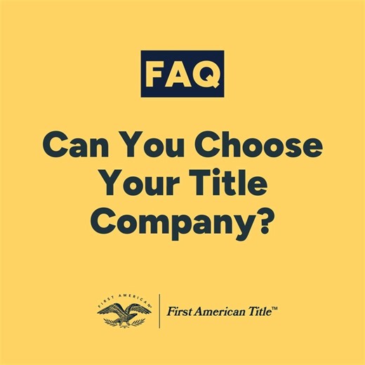 🔍 Did You Know You Can Choose Your Title Insurance Company? It Matters. 🏡 Yes — you have a choice when it comes to title insurance, and that choice can make a real difference. Experience, financial strength, and reliable claims support all play a critical role in protecting your home investment. 👉 Learn why choosing the right title insurance company matters — and what to look for: https://firstam.us/4iyqfdI #FirstAmericanTitle #TitleInsurance #HomebuyerEducation #ProtectYourHome #ConfidenceIn