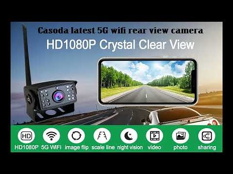 Casoda Latest HD1080P WiFi Wireless Backup Camera for iPhone and Android