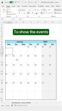 How to create a 2026 Event Calendar in Excel! #scribe #excel #spreadsheet