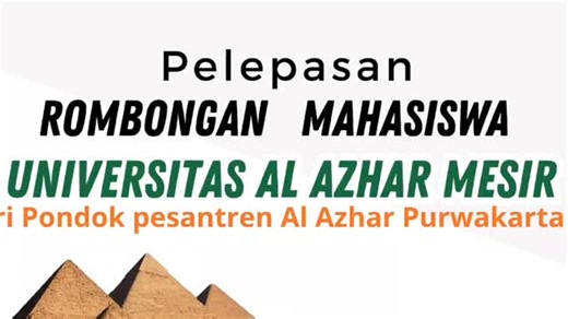 Azhar TV on Instagram: "Pelepasan Alumni Ponpes Al Azhar Purwakarta ke Mesir"