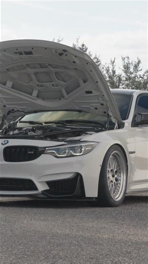 This F80 M3 is a complete sleeper and only hints about the power by the rear headlock wheels