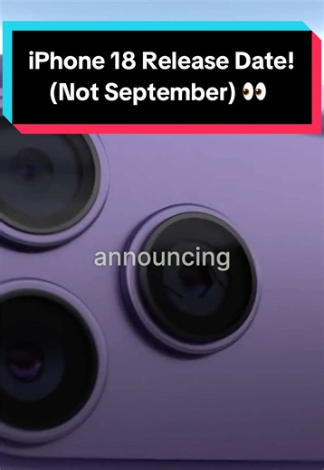 No iPhone 18 in September 👀. Apple’s new iPhone launch strategy is changing in 2026 and the iPhone 18 will now be released in 2027 instead! This will be the first time Apple has released the “Pro” phones (and the foldable) before the base model. 😳 #apple #techtok #iphone #learnontiktok #iphone18