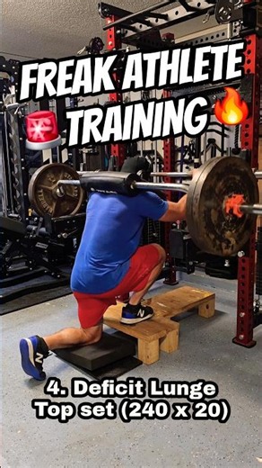FREAK ATHLETE TRAINING🔥 (Heavy Lunges, Tendon Training, Sled Sprints, Big Good Mornings)