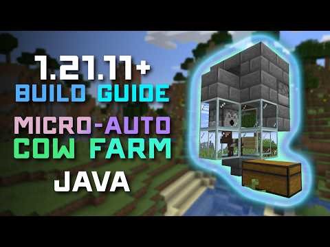 Minecraft 1.21.11+ Micro Automatic Cow Farm 🐄 Compact & Easy Build (Survival Ready)