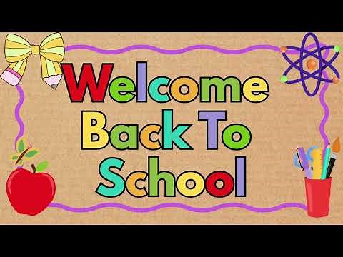 Welcome Back To School 2-Hour Classroom Background for Back To School