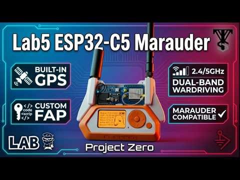 Lab5 ESP32 C5 Marauder Board - Flipper Zero