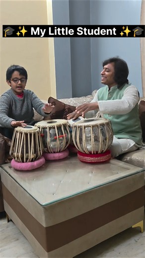 MY LITTLE TALENTED STUDENT #tabla #music #tablatutorial
