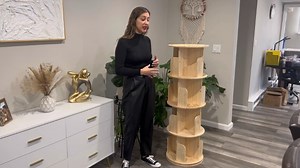 Watch Solid Wood Rotating Bookcase on Amazon Live