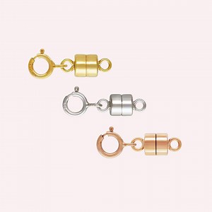 Magnetic Necklace Clasp: Gold Filled or Sterling Silver Jewelry Extender - Etsy