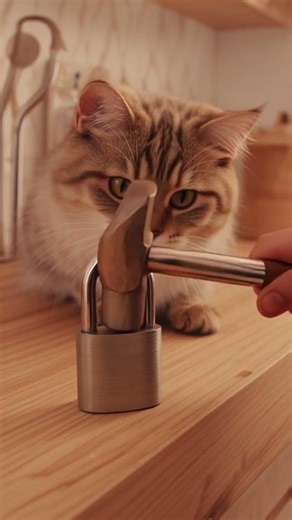 Hammer Test #25 | Cat Watches Padlock