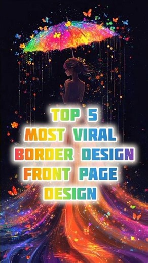 5 easy BORDER DESIGNS/PROJECT WORK DESIGNS/CORNER AND SIDE BORDER DESIGN