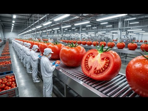 Inside the Modern Tomato Factory: From Field to Table (The Whole Process)