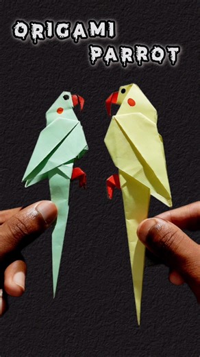 How to make Paper Parrot 🦜 Origami Tutorial for Beginners #shorts #parrot #diy #craft #origami #art