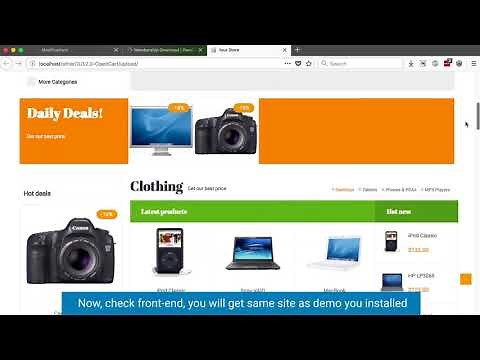 Opencart video tutorial: How to Install Opencart 3 Themes and sample data