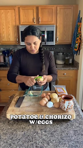 29K views · 353 reactions | Another easy breakfast Potatoes, chorizo with eggs What you’ll need: - potatoes - chorizo - eggs - salt - oil to cook - flour tortillas for burritos With the potatoes, I add enough oil to make sure they don’t burn and I cover and cook on low. Once soft I uncover and fry. #mexicanfood #easymexicanrecipes #largefamilymeals #mexicanculture #mexicanrecipes #largefamilylife #backtoschoolbreakfast | Ana Tovar Nelson | Facebook