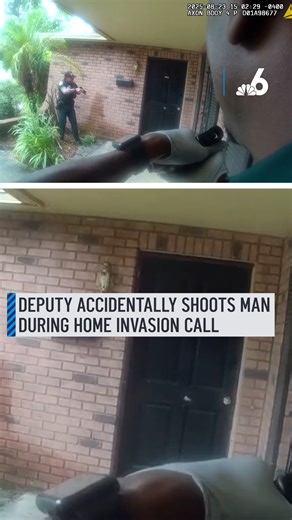 14K views · 107 reactions | A Florida man was accidentally shot by a deputy while unlocking his own door during a home invasion investigation. He was treated for non-life-threatening injuries and released the same day. FDLE is investigating, and the deputy has been reassigned. #FloridaNews #HomeInvasion #PoliceShooting | NBC 6 | Facebook