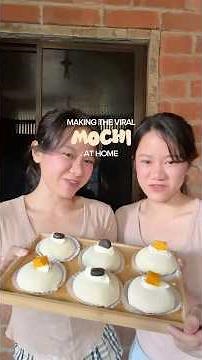 Easy way to make "mochi" at home 🥭🍨 #mochi #recipes #twins