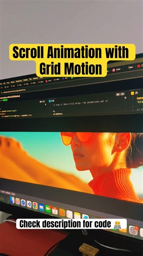 Scroll Animation with Grid Motion #htmlcss #frontendcourse #animation